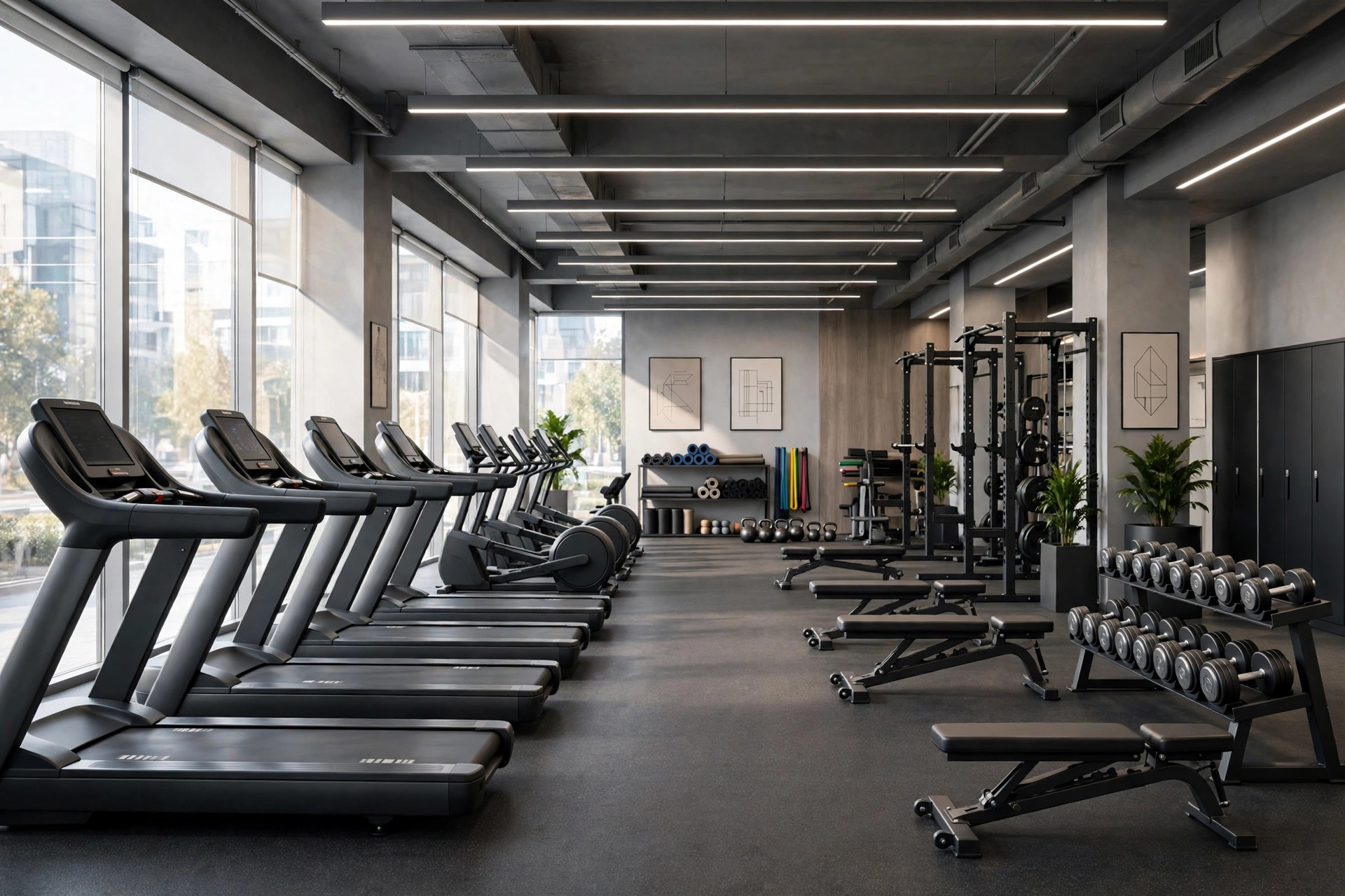 Modern commercial gym with cardio and strength equipment — Delta Fitness Authority explained